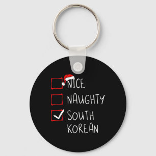 Nice Naughty Südkoreas Weihnachten Südkorea Er Schlüsselanhänger