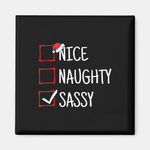 Nice Naughty Sy Funny Christmas Magnet