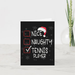 Nice Naughty Tennis Player List Weihnachten Weihna Karte