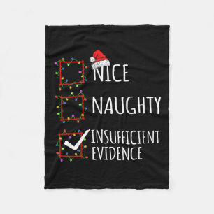 Nice Naughty Ungenügend Beweise Weihnachtsliste Fleecedecke
