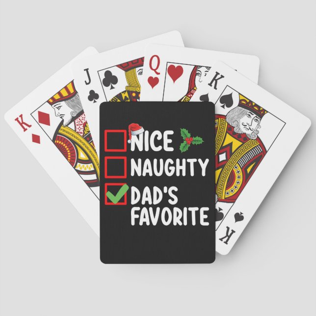 Nice Naughty Vaters Lieblingsweihnachtsfamilie Spielkarten (Rückseite)