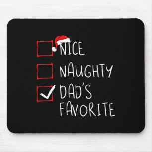 Nice Naughty Vaters Lieblingsweihnachtsliste Weihn Mousepad