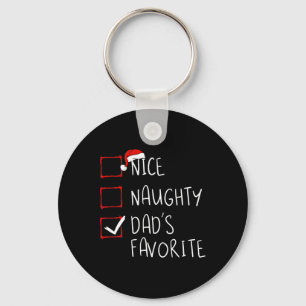 Nice Naughty Vaters Lieblingsweihnachtsliste Weihn Schlüsselanhänger