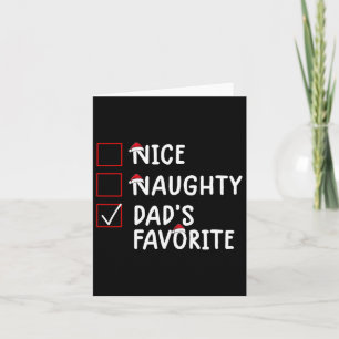 Nice Naughty Vaters liebstes Niedliches Weihnachts Karte