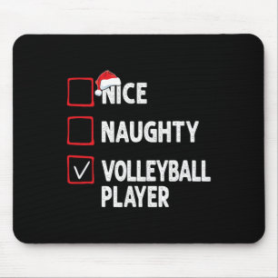 Nice Naughty Volleyball Player Boys Christmas Girl Mousepad