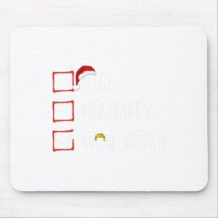 Nice Naughty Won Wieder 2024 Funny Trump Xmas Paja Mousepad