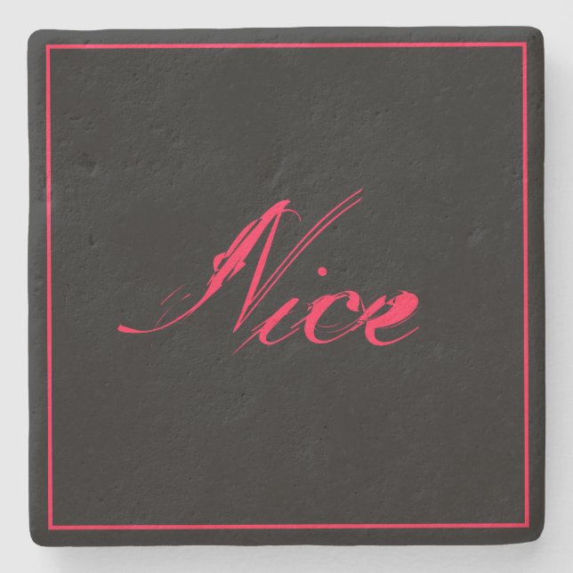 Nice neon-pink steinuntersetzer (Vorderseite)