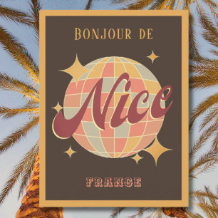Nice Nizza City France Retro Vintage Postkarte