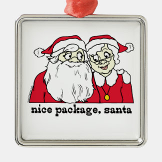 Nice Package Santa Claus Silbernes Ornament