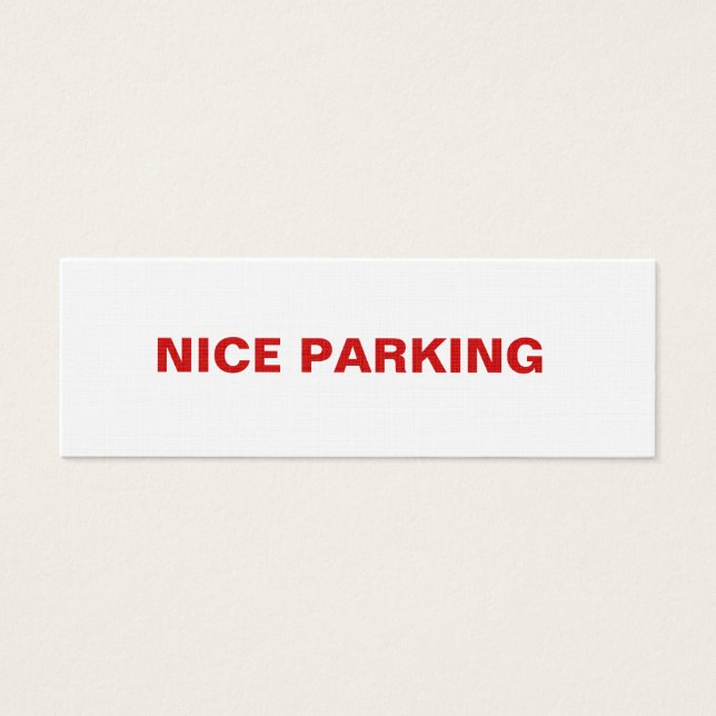NICE PARKING (Vorderseite)