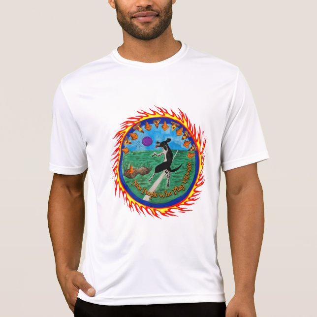 Nice People Play Ultimate, Fire Edition T-Shirt (Vorderseite)