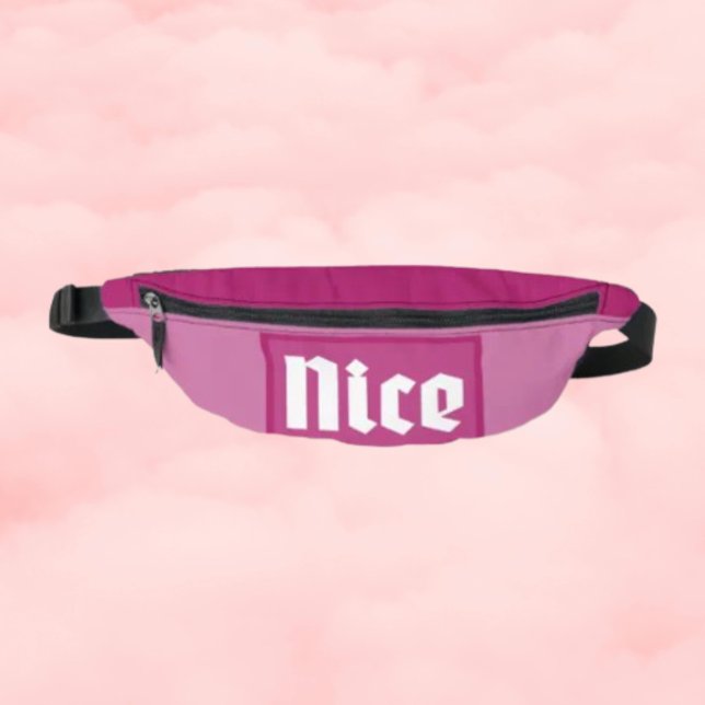 Nice Pink Box Typography Fanny Pack (Créateur téléchargé)