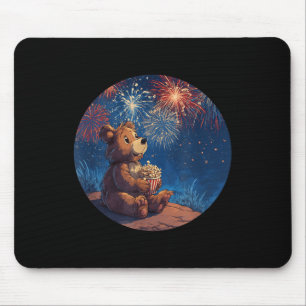 Nice Popcorn Feuerwerk Kostüm mit Niedlichem Bär Mousepad