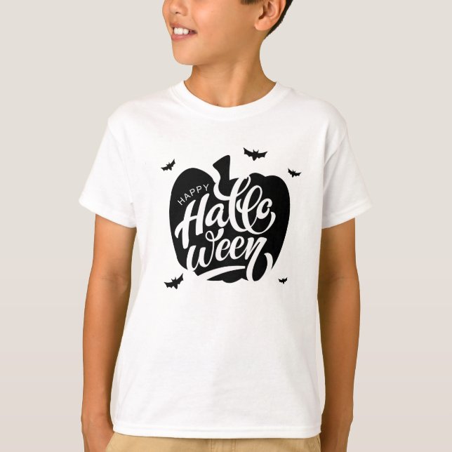 Nice Pumpkin Halloween Typografie für Boy Costume T-Shirt (Vorderseite)
