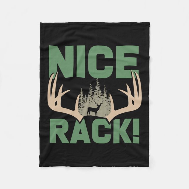 Nice Rack Antlers Deer Funny Junting Hunter Spaß Fleecedecke (Vorderseite)