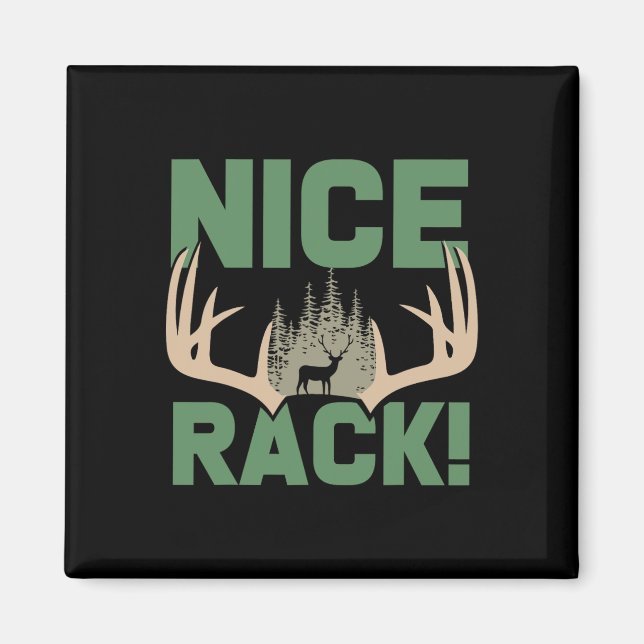 Nice Rack Antlers Deer Funny Junting Hunter Spaß Magnet (Vorne)