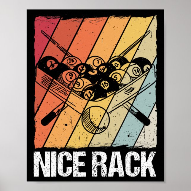 Nice Rack Billiard Pool Player Poster (Vorne)