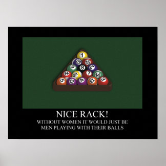 NICE RACK Billiards Poster