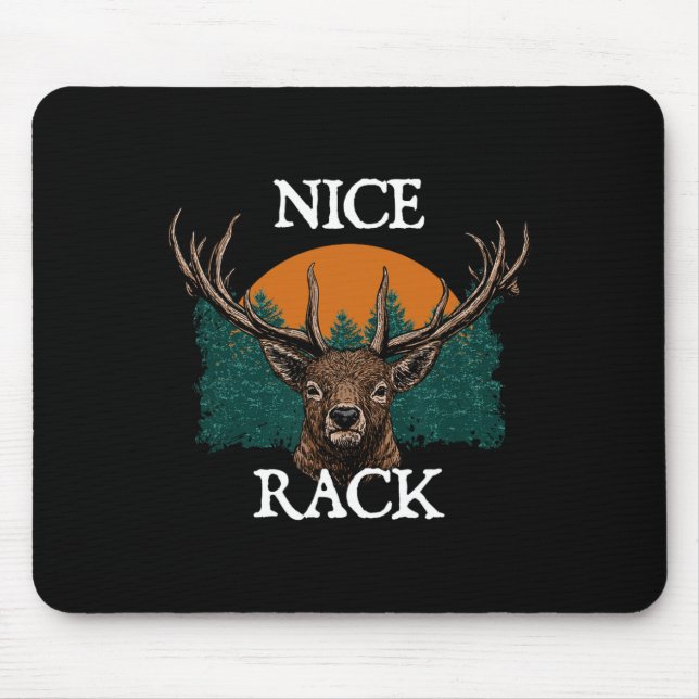 Nice Rack Deer Junting Elk Hunter Animal Stalking Mousepad (Vorne)