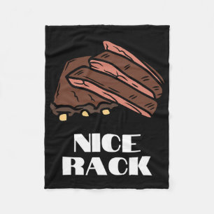 Nice Rack - Funny Ribs und Grillen Fleecedecke