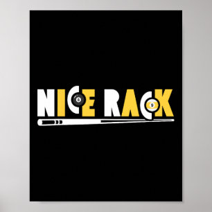 Nice Rack Pool Billiard Player Funny 2 Poster