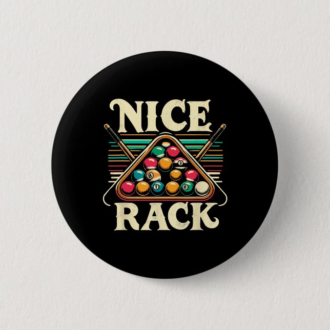 Nice Rack Pool Billiard Spieler Billard Cue Sport Button (Vorderseite)