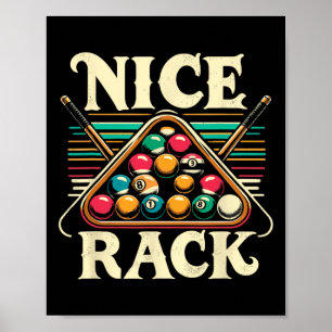 Nice Rack Pool Billiard Spieler Billard Cue Sport Poster