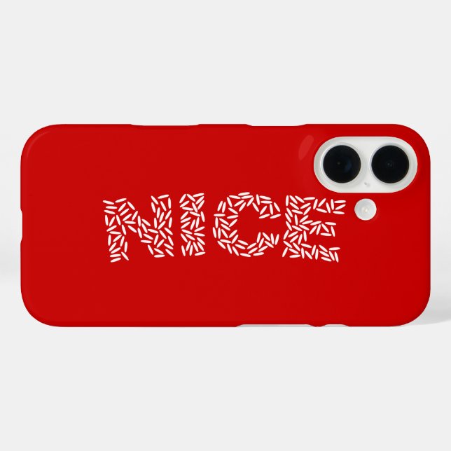 Nice Rice iPhone 16 Hülle (Rückseite (Horizontal))