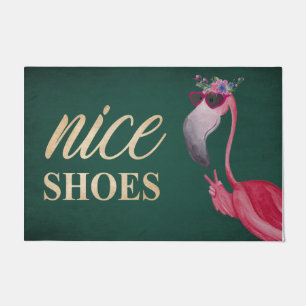 Nice Shoes Flamingo Doormat, Funny Fußmatte