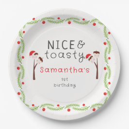 Nice S'mores Marshmallows Kids Xmas Birthday Party Pappteller