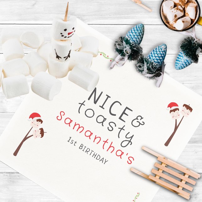 Nice S'mores Marshmallows Kids Xmas Birthday Party Serviette (Nice S'mores Marshmallows Kids Xmas Birthday Party Napkins)