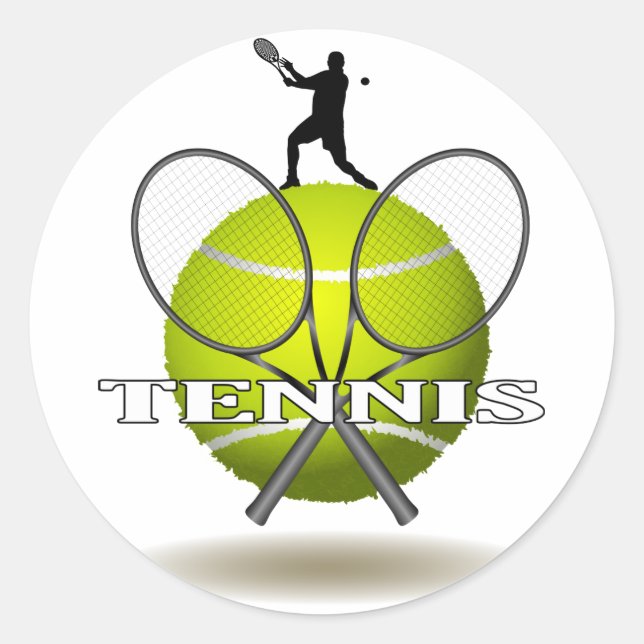 Nice Tennis Insignia Runder Aufkleber (Vorderseite)