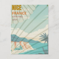Nice Travel Print Art Nice Frankreich Reisen Kunst