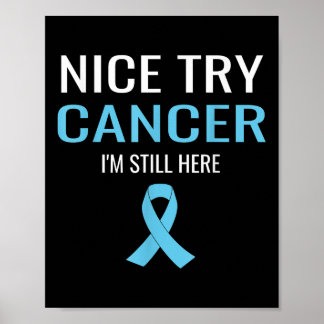 Nice Try Cancer Prostate Cancer Awareness Poster