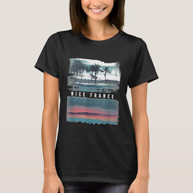Nice Tshirt Frankreich Shirt Mediterranes T-Shirt  (Vorderseite)