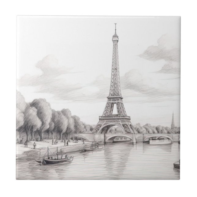 Nice Vintag Paris Frankreich Fliese (Vorderseite)