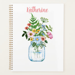 Nice Wasserfarbe Wildblumen Custom Christlich Wome Planer