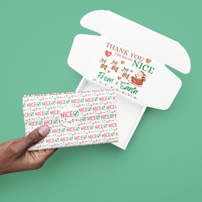 Nice with Karo Mark Christmas Tissue Paper Seidenpapier (Let someone special know how nice they are with this cute Christmas tissue paper!)