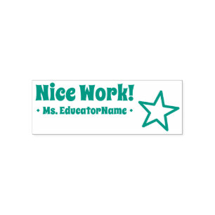 "Nice work!" + Name des Assistenten für benutzerde Permastempel