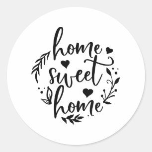 Nice Zuhause Design Zuhause Sweet Zuhause Runder Aufkleber