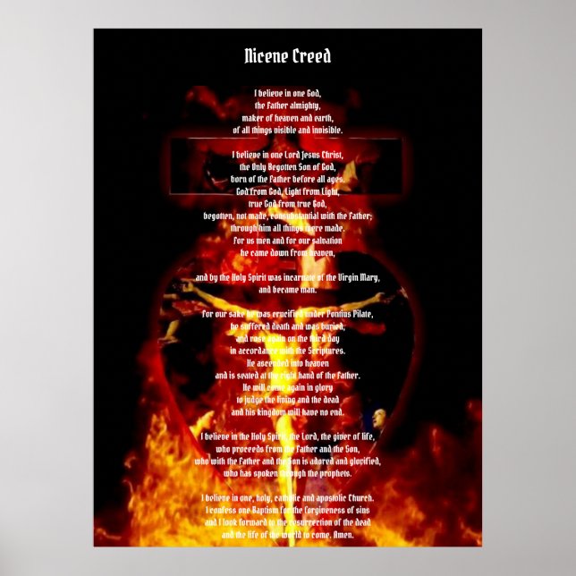 NICENE CREED CATHOLIC CRUCIFIXION HOLITY TRINITY POSTER (Vorne)