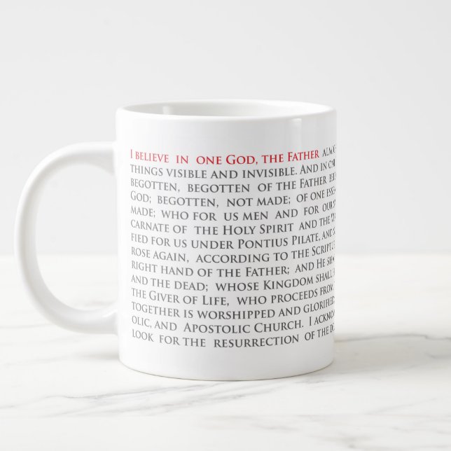 Nicene Creed Jumbo Tasse 20oz (Links)