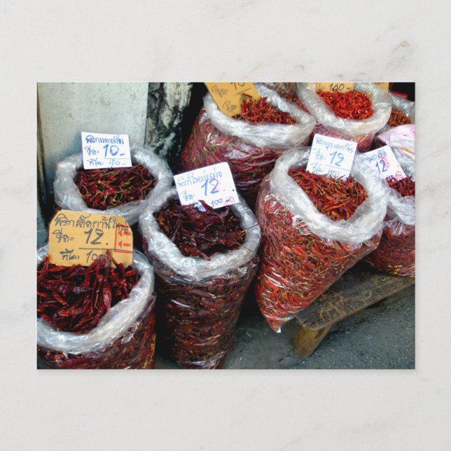Nicey Spicy, Thai chilies Postkarte (Vorderseite)