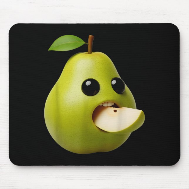 Niche Fruits Funny Pear Meme Brainrot Surreal  Mousepad (Vorne)