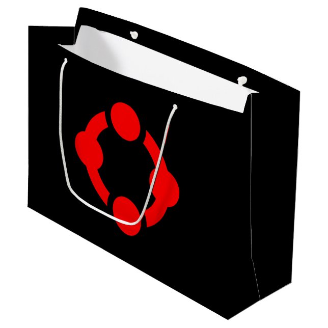 Niche Pride Flag (schwarz) Große Geschenktüte (Vorderseite Schrägansicht)