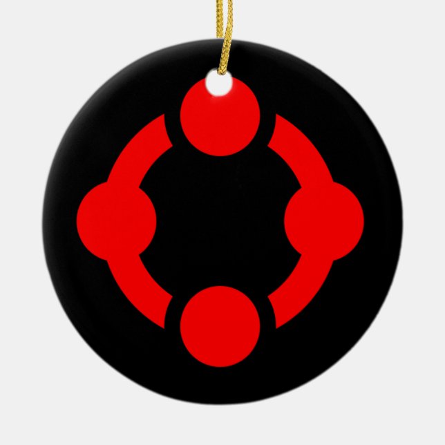 Niche Pride Flag (schwarz) Keramik Ornament (Vorne)