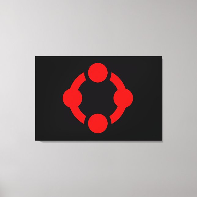 Niche Pride Flag (schwarz) Leinwanddruck (Vorderseite)