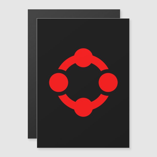 Niche Pride Flag (schwarz) Magneteinladung (Vorne/Hinten)