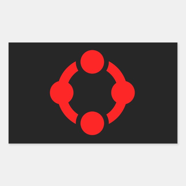 Niche Pride Flag (schwarz) Rechteckiger Aufkleber (Vorderseite)