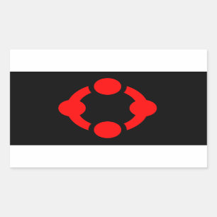 Niche Pride Flag (schwarz) Rechteckiger Aufkleber